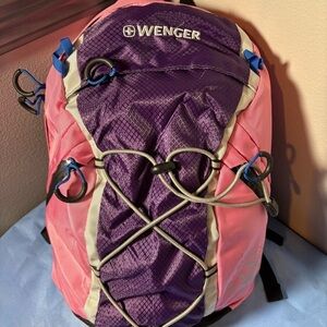 Wenger Vibrant Pink and Purple ultra light hiking day Backpack
